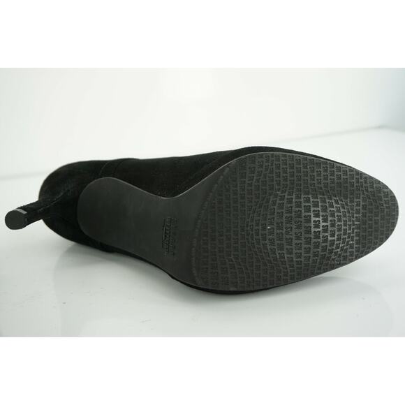 Stuart Weitzman Bluster Black Suede Ankle Booties High Heels - Picture 7 of 10